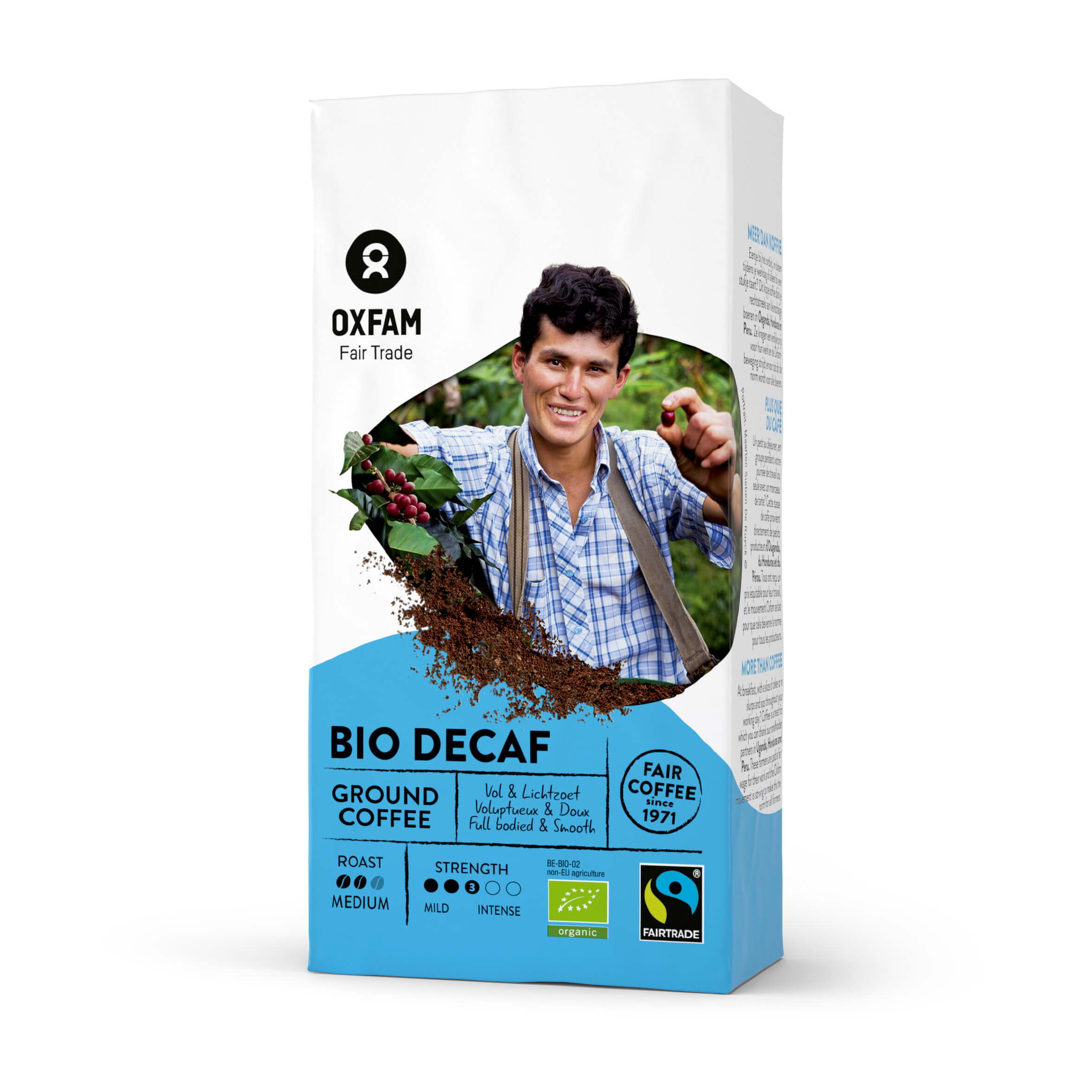 Oxfam Koffie gemalen decaf bio 250g